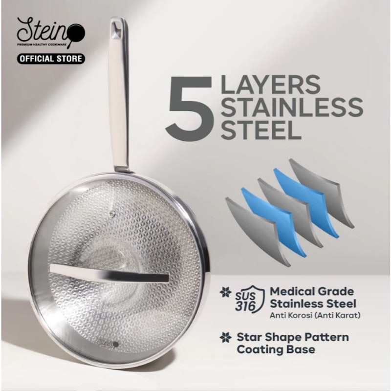 Stein Elite Clad Wok Stainless Ceramic 5