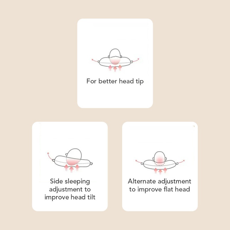 Sakumini 2in1 Newborn Head Shape Baby Pillow 4