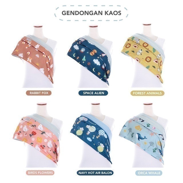 Mooi Gendongan Kaos Motif