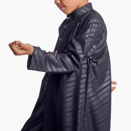 FOBDG FOBDG Jubah Anak Shaquille Motif Embos Batik Miring