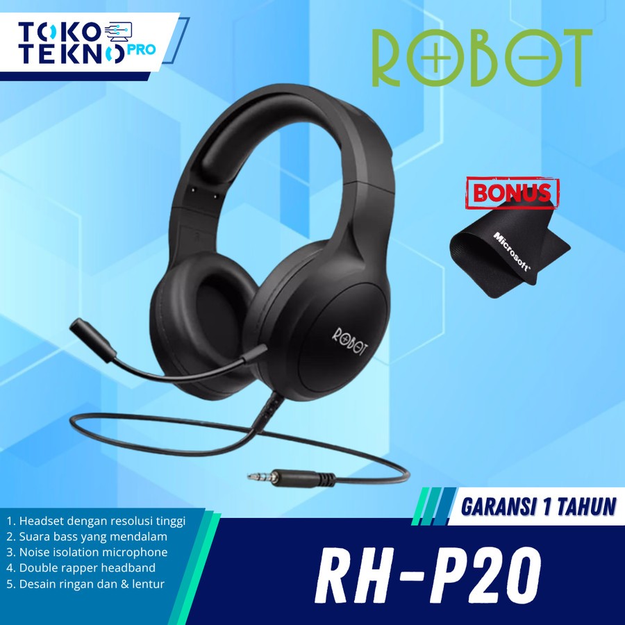 Wook Global Technology Robot Headphones with Mic Gaming Headset RH-P20