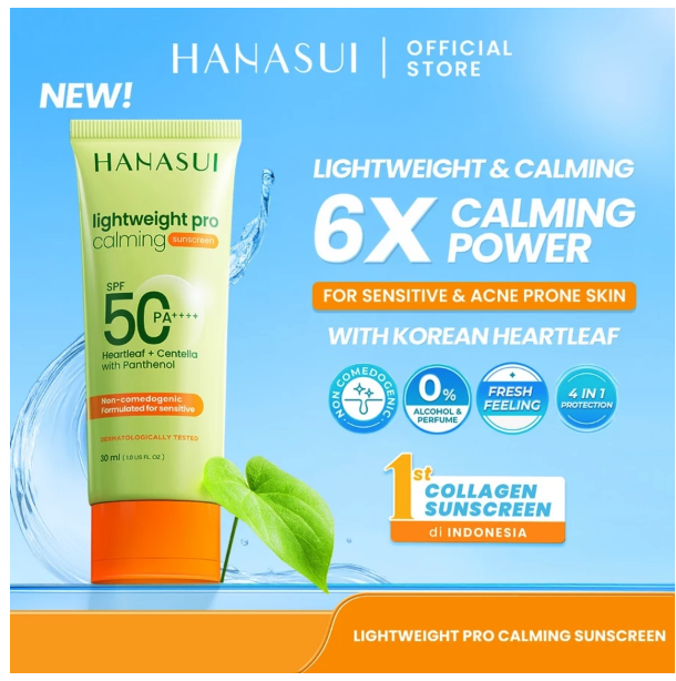 Eka Jaya Internasional Hanasui Lightweight Pro Calming Sunscreen SPF 50 PA ++++