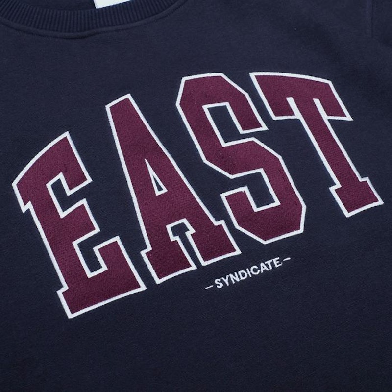 Russ & Co Sweater Crewneck Pria East Navy Blue 2