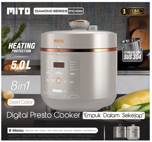 Mahakarya Sukses Indonesia MITO Digital Pressure Cooker PC100