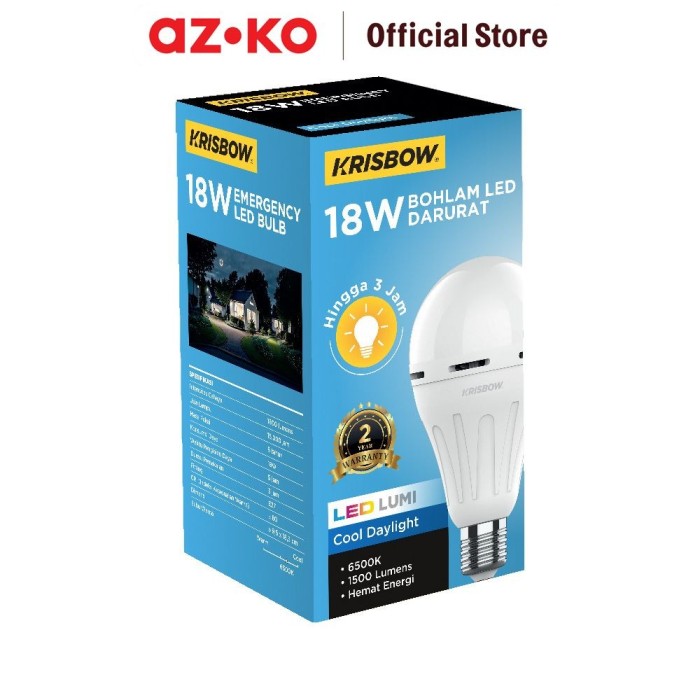 Krisbow Indonesia Krisbow® Bohlam Led Darurat Cool Daylight 12W