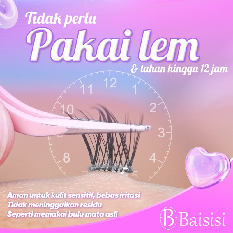 BAISISI Bulu Mata Palsu Super Natural Eyelash 4