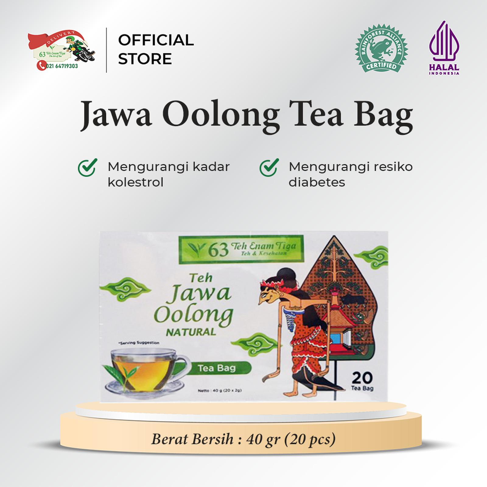 Gunung Sarihijau Enam Tiga Teh 63 Jawa Oolong Natural Teabag