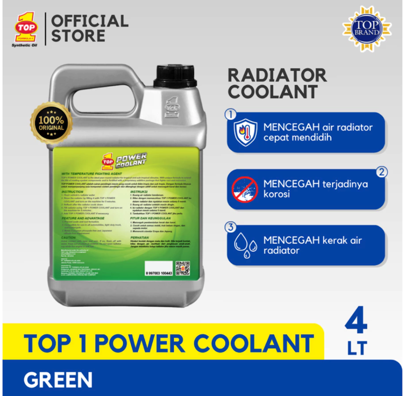 Top 1 Power Coolant Green 4 L 4