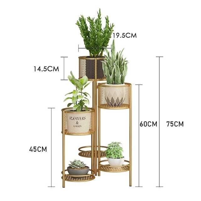 Goland Rak Pot Bunga 6 Slot Nordic