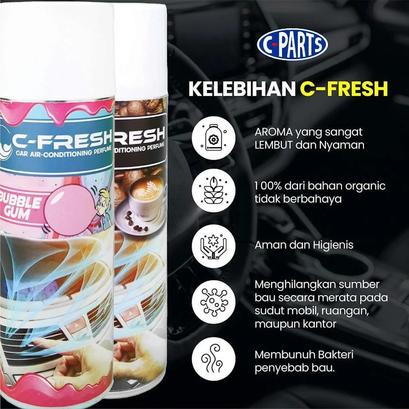 C-PARTS C-Fresh Car Air-Conditioning Perfume Bubble Gum 3