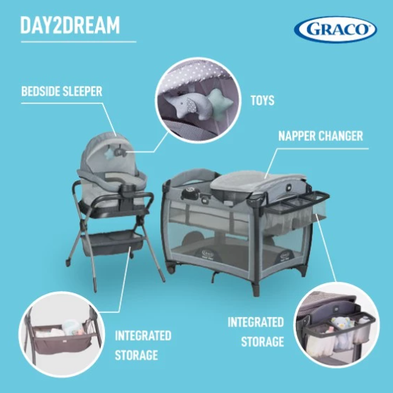 Newell Brands Graco Pack 'n Play Day2Dream Travel Bassinet Playard