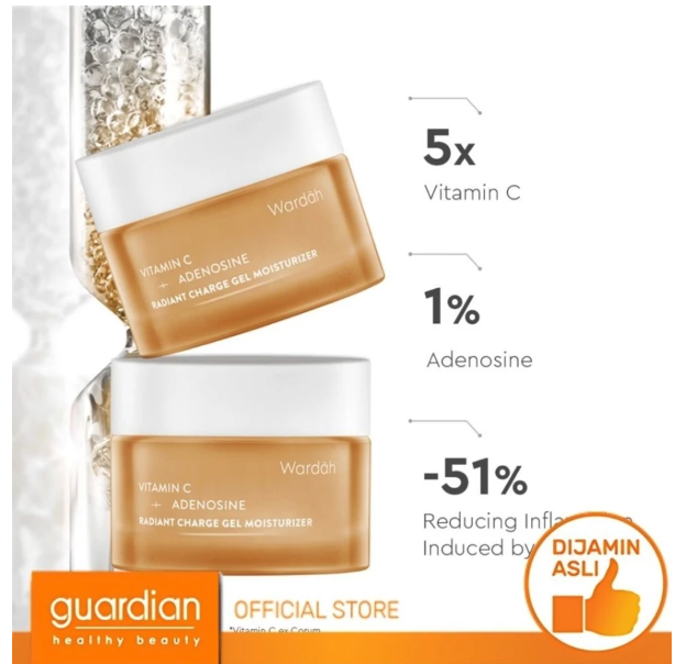 Paragon Technology and Innovation Wardah Vitamin C + Adenosine Radiant Charge Gel Moisturizer 
