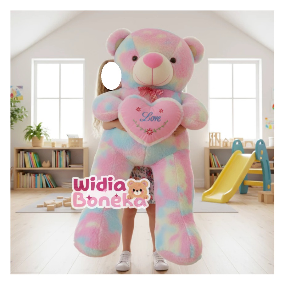 Boneka Teddy Bear Jumbo Rainbow  5