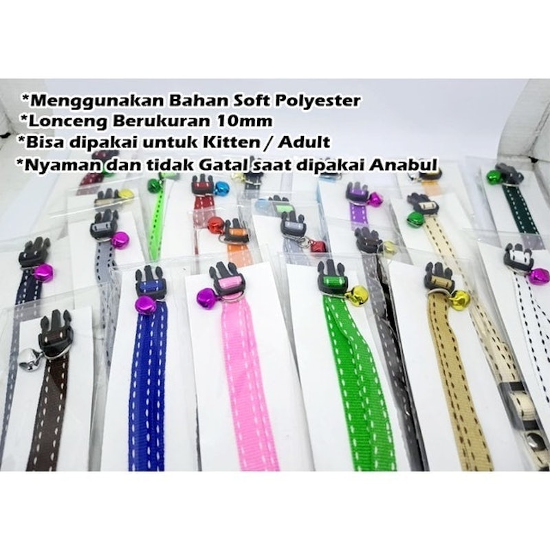Kalung Kucing Motif Bintik Custom Nama Logo (Cat Tag) 3