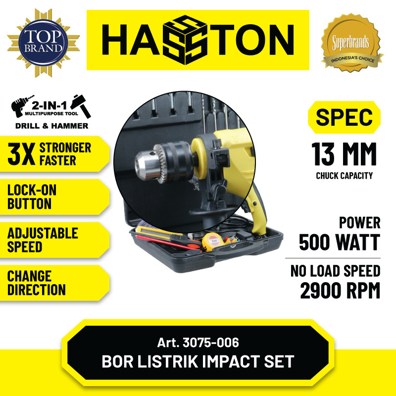Citra Perkakas Indonesia Hasston Electric Impact Drill 3075-006