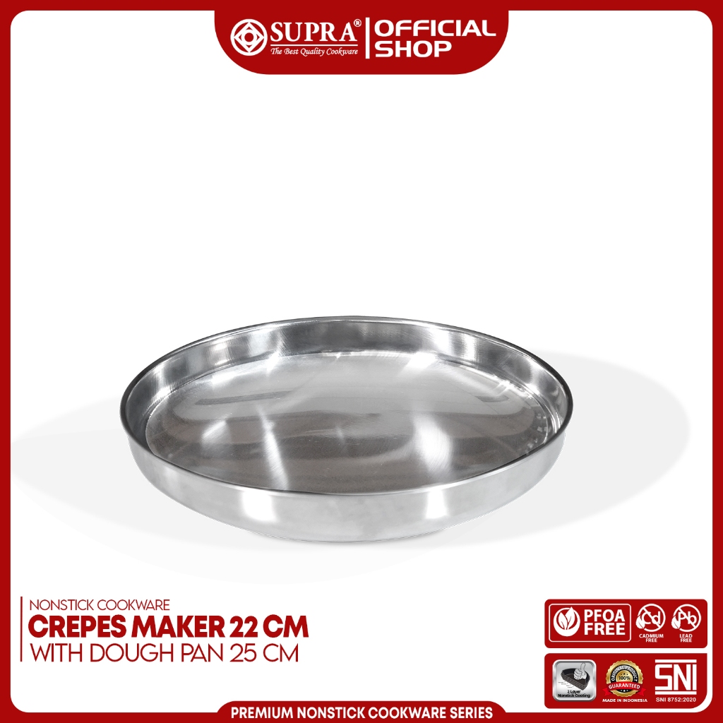 Supra Teratai Metal Supra Panci Crepes Maker 22 cm + Dough Pan 25 cm