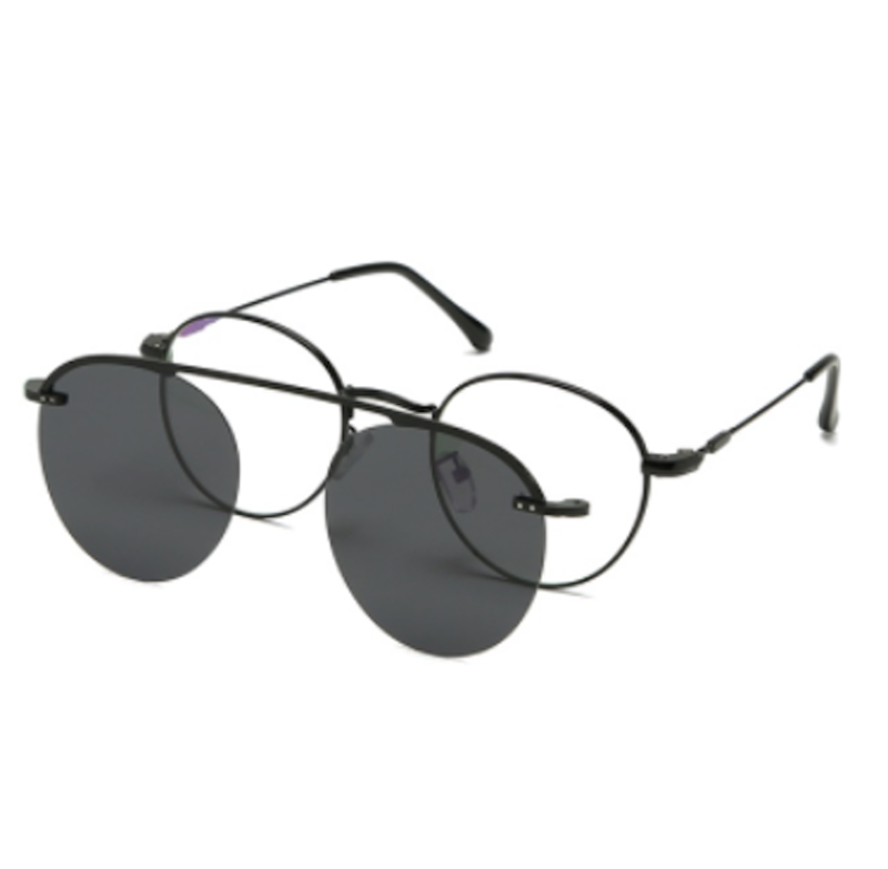 Kacamata Clip On Retro Bulat 1