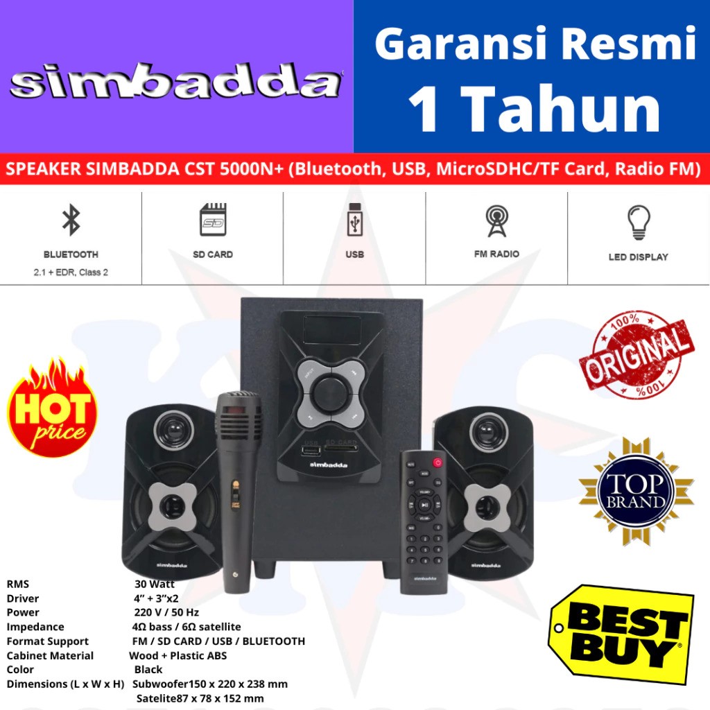 Simbadda Group Simbadda Speaker Bluetooth CST 5000N+