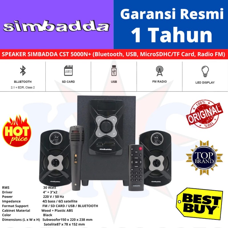 Simbadda Speaker Bluetooth 3