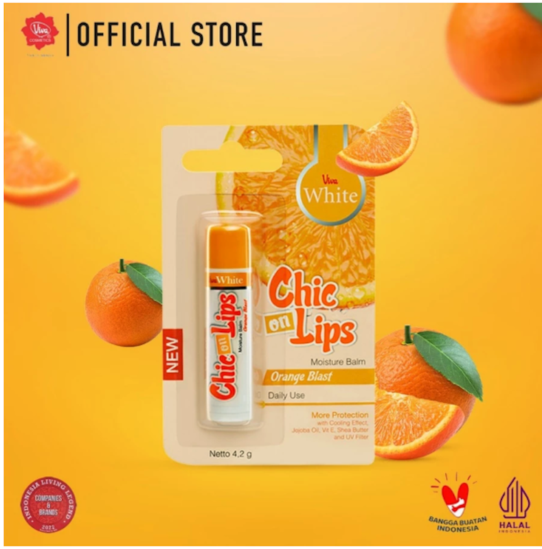 White Chic On Lips Moisture Balm Orange Blast 3