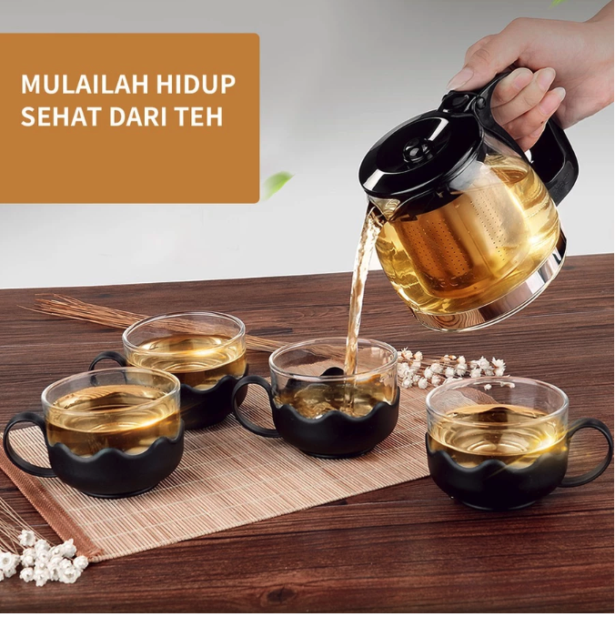 Miniso Lifestyle Trading Indonesia MINISO Simple 4+1 Tea Set