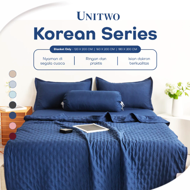  Unitwo Korean Series Bed Cover & Sprei Set