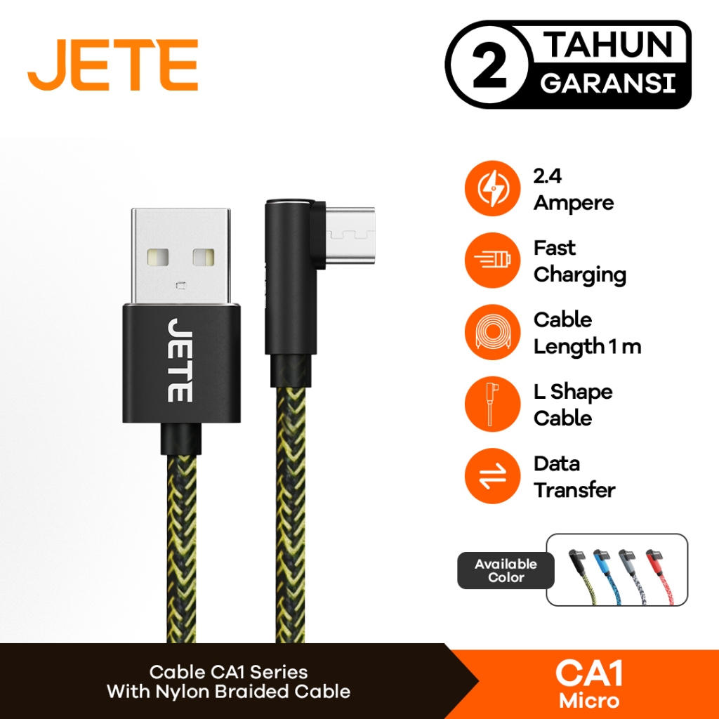 JETE Tenaga Indonesia JETE Data Cable 2.4A CA1