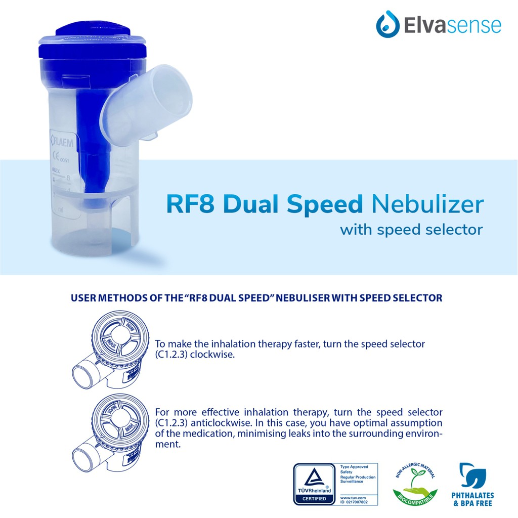 Enseval Medika Prima Elvasense Air Compressor Nebulizer NEB39