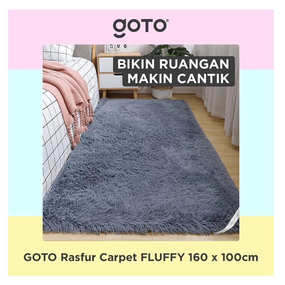 Pilar Niaga Makmur Goto Living Fluffy Rasfur Carpet 160x100cm