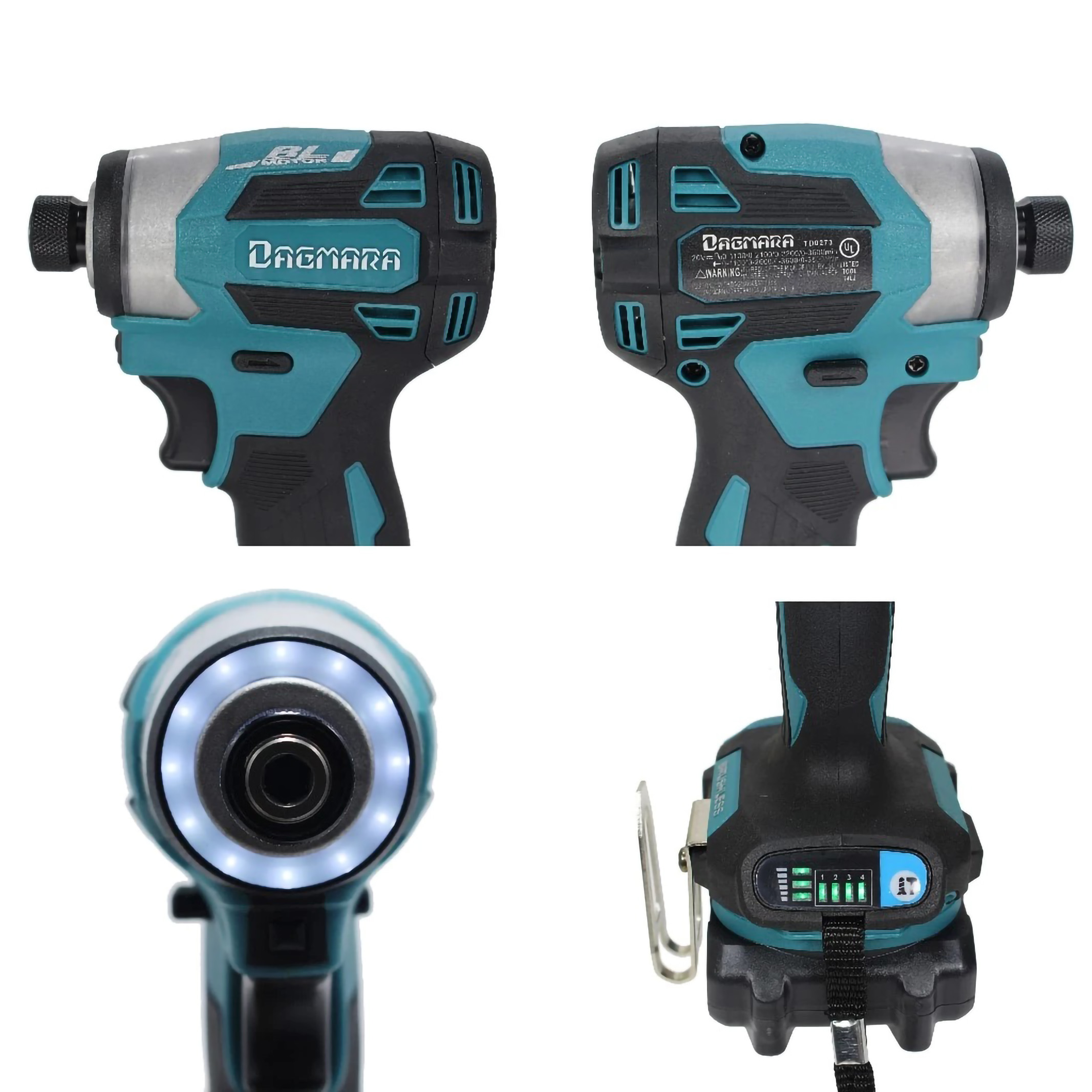  DAGMARA Lithium-Ion Brushless Cordless Impact Driver TD173 LXT