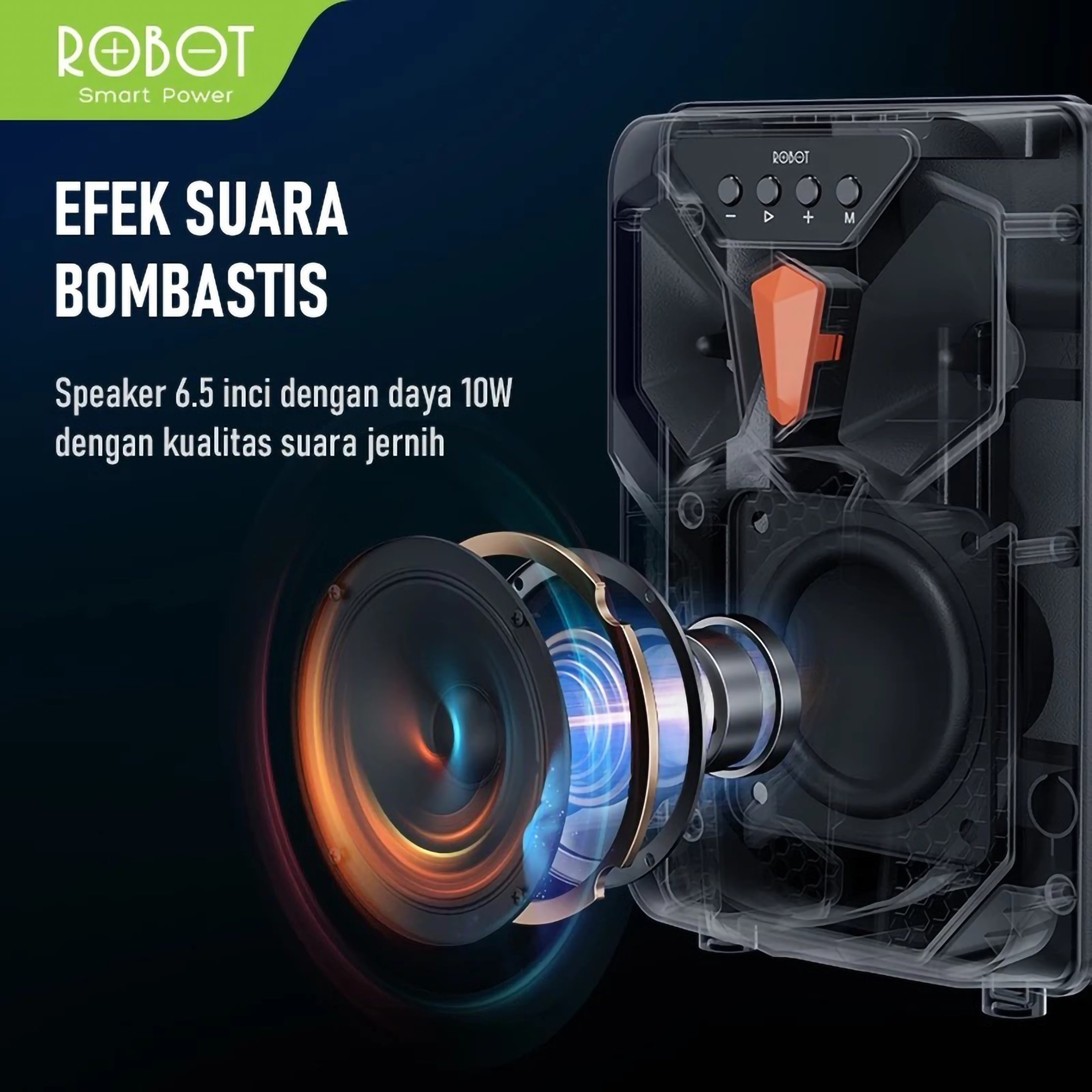 Wook Global Technology Robot Speaker Karaoke Bluetooth RB300