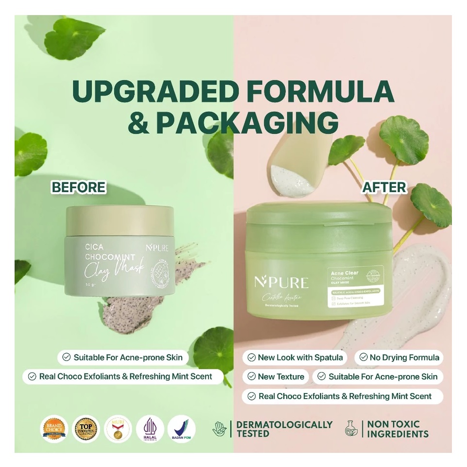 Penta Natural Kosmetindo N'PURE Acne Acne Clear Chocomint Clay Mask