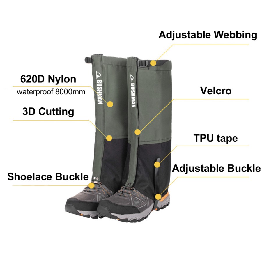 BUSHMAN BUSHMAN Gaiter Pelindung Kaki Sepatu Waterproof Hiking