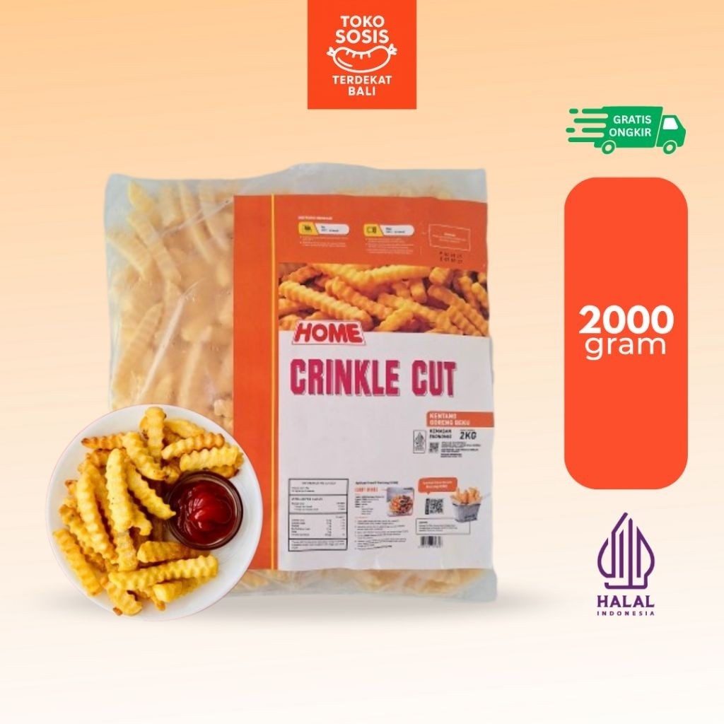 Home Kentang Goreng Beku Crinkle Cut 2 kg  2