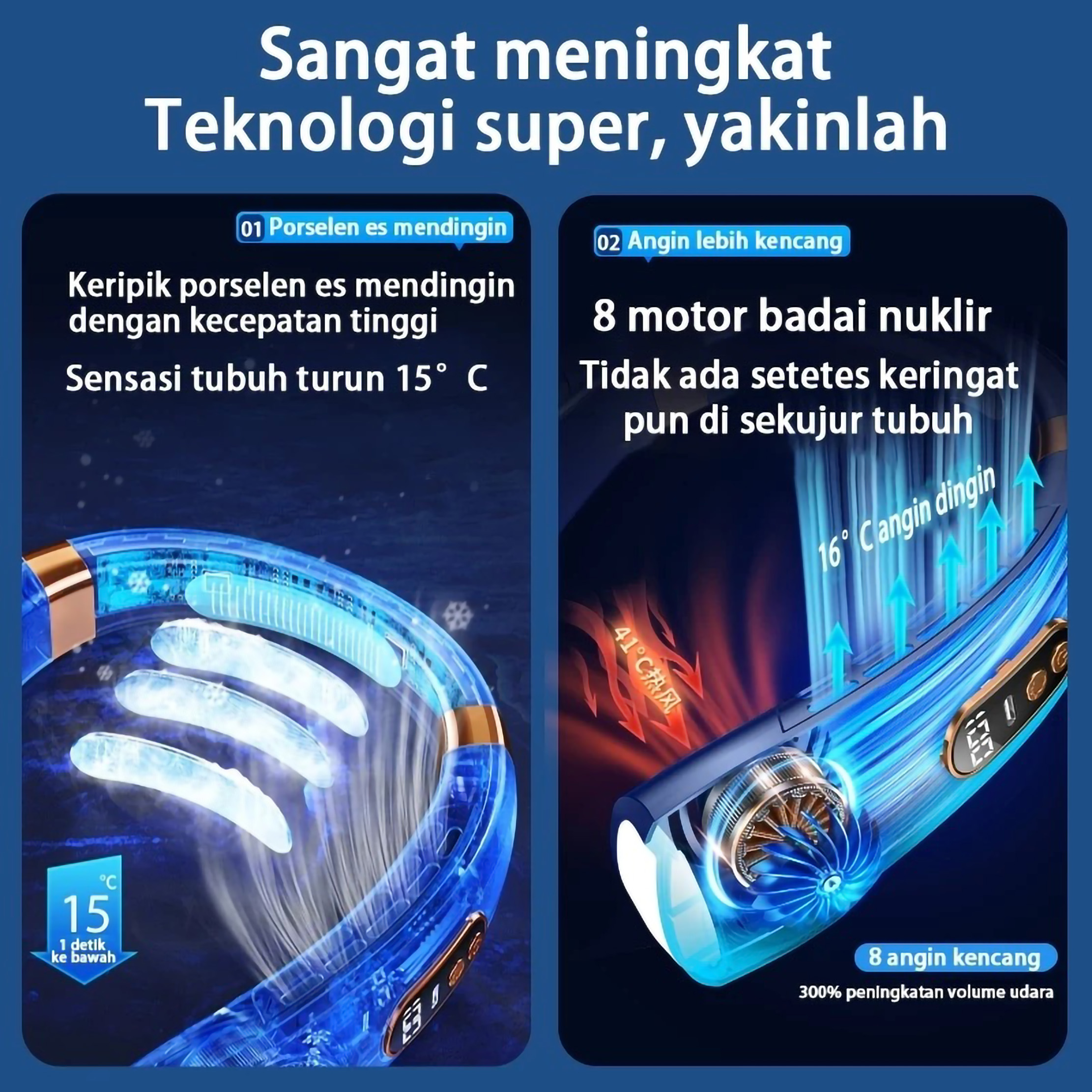  Unewell Kipas Angin Gantung Leher Portable