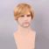 Blonde Short Human Hair Men Wig 1