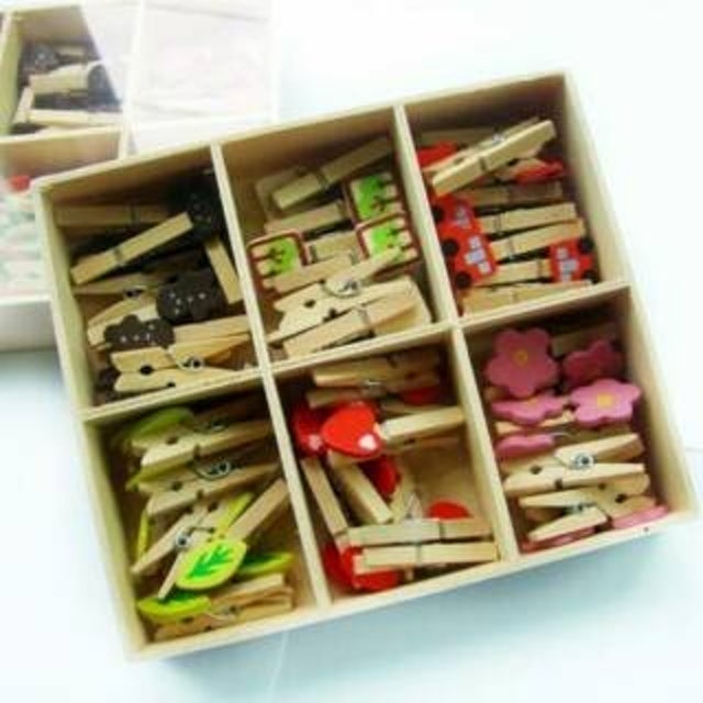  Wooden Clip Aneka Motif