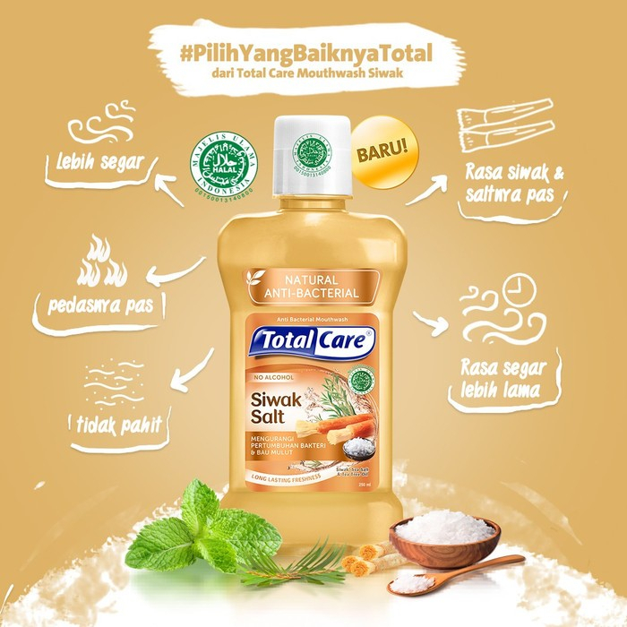 Tempo Scan Pacific Total Care Mouthwash Siwak Salt 