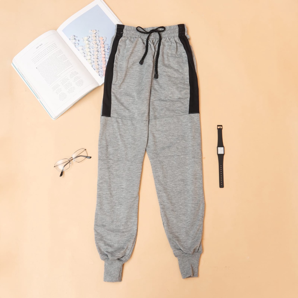 Vnoise Celana Panjang Wanita Jogger Sweatpants Yong Gray