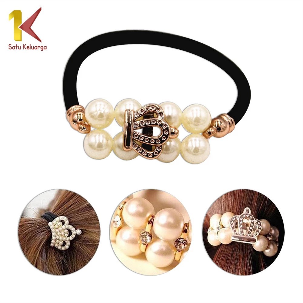 LiminDi Sukses Bersama SatuKeluarga Karet Ikat Rambut Mutiara  C216