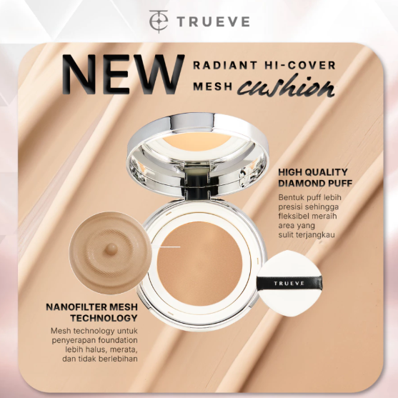 Natura Deca Kosmetika TRUEVE Velvet Hi-Cover Mesh Cushion MC01 Medium Cool