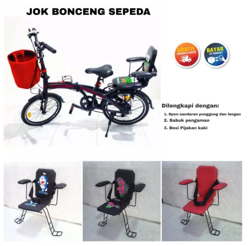 Jok Bonceng Sepeda Onthel Motif Kartun 2