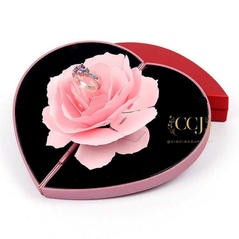 Box Cincin Nikah Lamaran 3D Rose 1