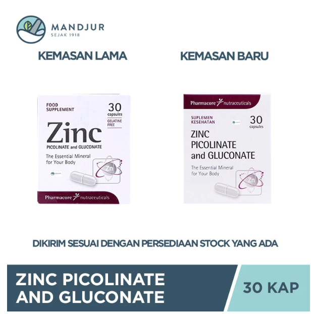 Pharmacore Nutraceuticals  Zinc Picolinate and Gluconate