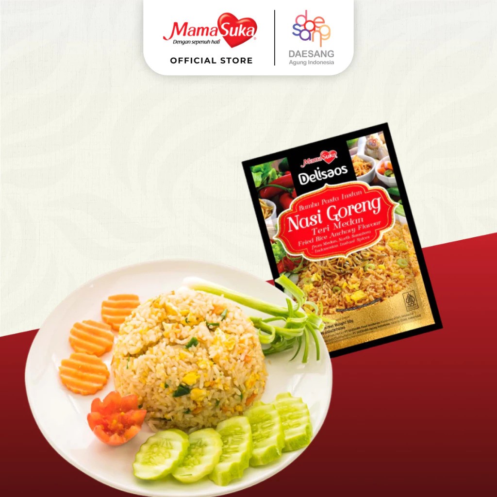 Daesang Agung Indonesia MamaSuka Delisaos Bumbu Pasta Instan Nasi Goreng Teri Medan
