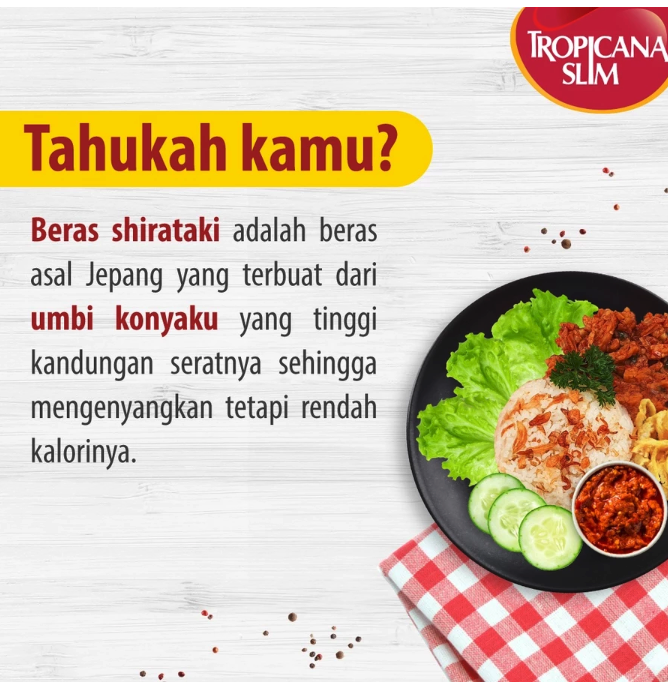 Nutrifood Tropicana Slim Shirataki Rice Rasa Nasi Uduk