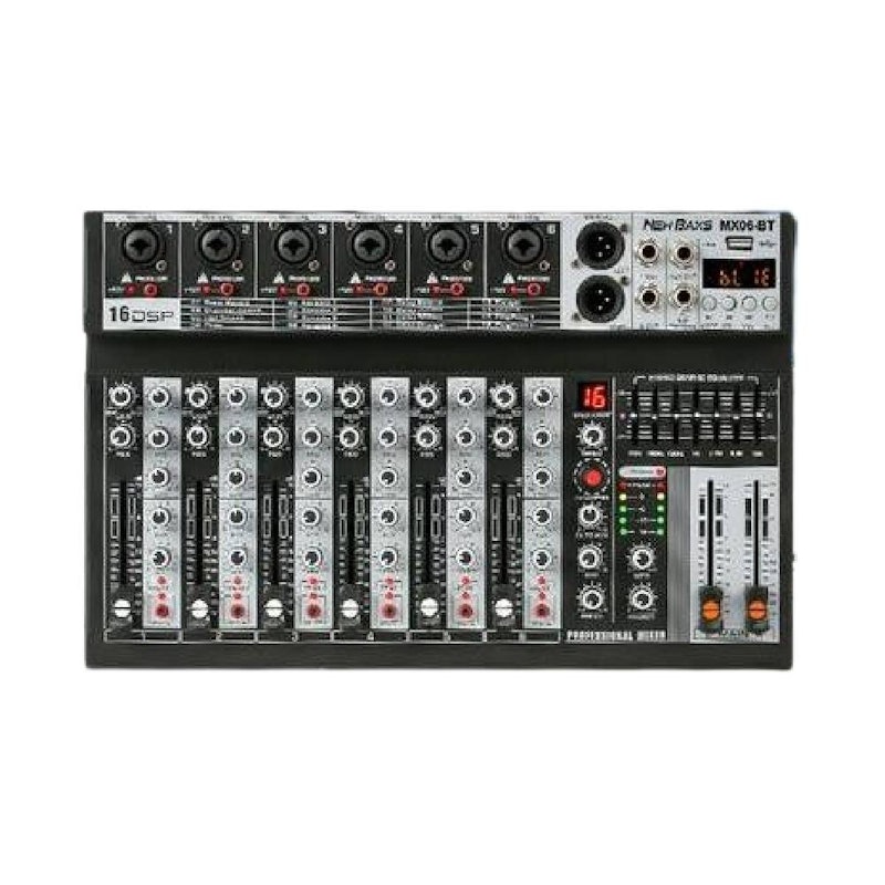 NEW BAXS Professional 6-Channel Audio Mixer 1