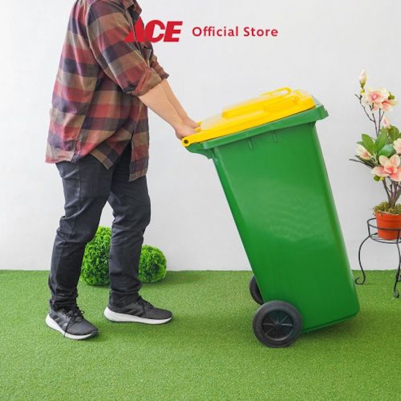 Dust Bin with Yellow Lid 120L 3