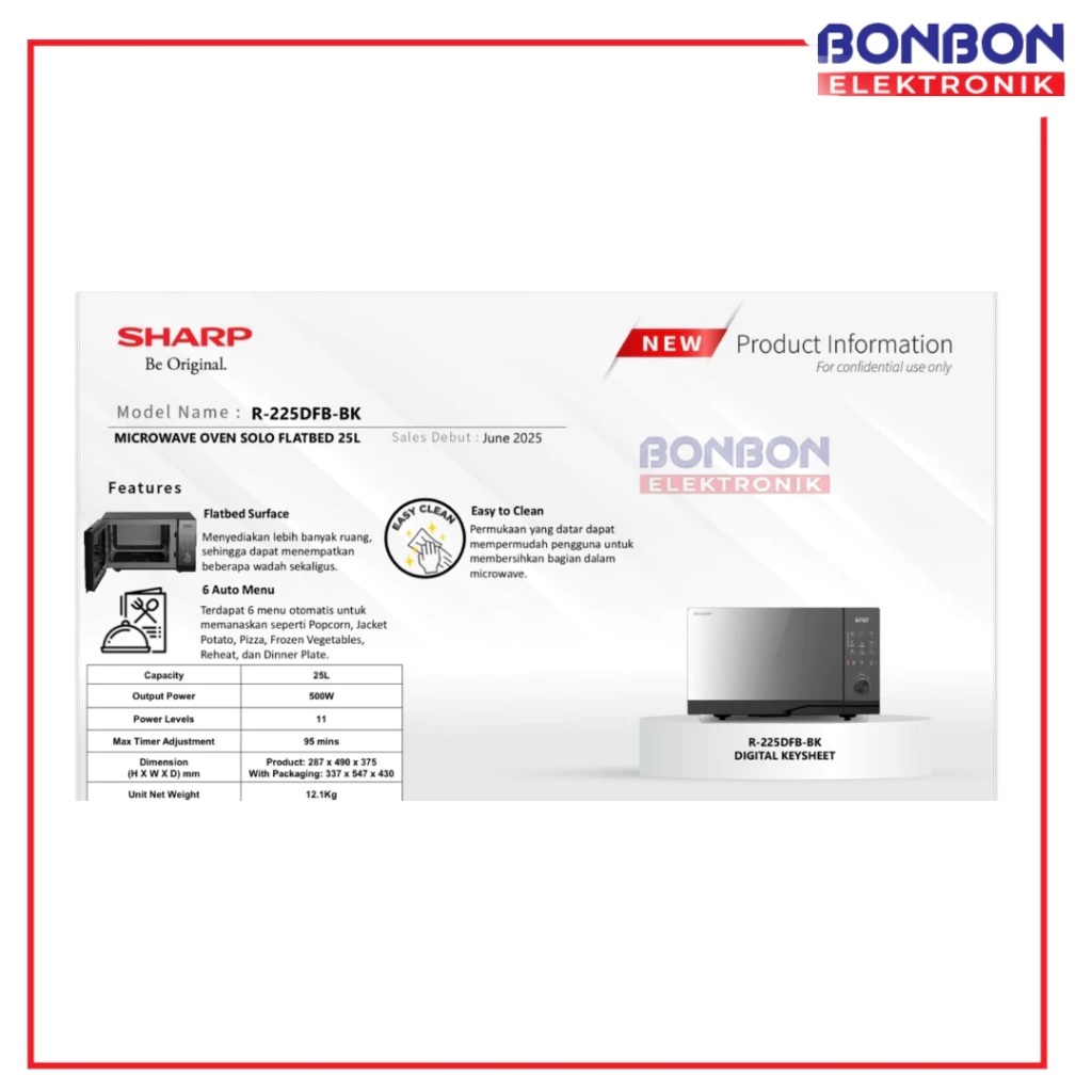 Microwave Oven Flatbed 25L 2