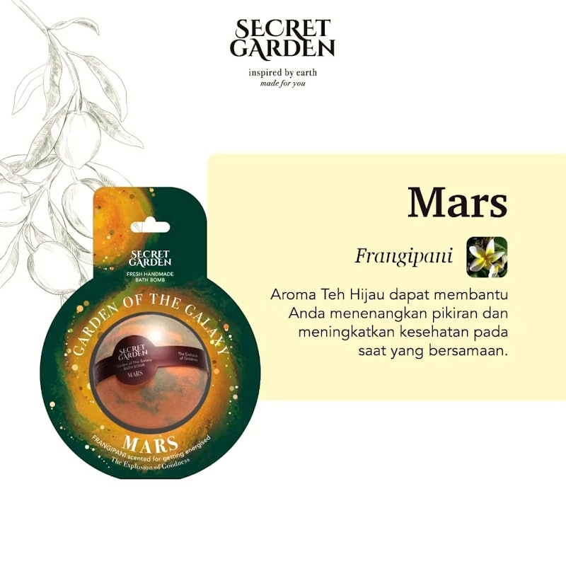 Secret Garden Garden of The Galaxy Bath Bomb Mars 2